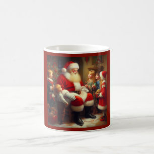 Taza De Café Navidades Santa con niños 3