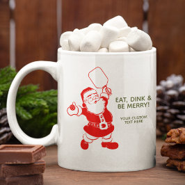 Taza De Café Navidades Santa Cute Pickleball