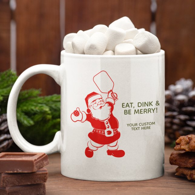 Taza De Café Navidades Santa Cute Pickleball (Subido por el creador)