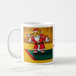 Taza De Café Navidades Santa Darts Cat