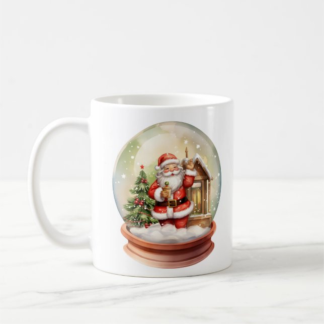 Taza De Café Navidades Santa Nieve vacaciones en el mundo (Izquierda)