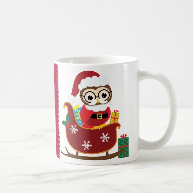 Taza De Café Navidades Santa Owl (Derecha)