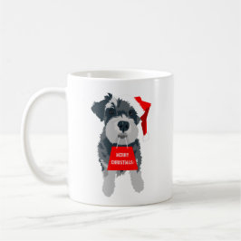 Taza De Café Navidades Schnauzer Dog Santa Hat Mug