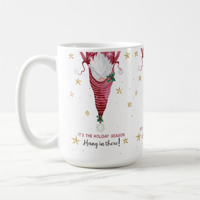 Taza De Café Navidades se ponen curiosos ahí copos de nieve (Izquierda)