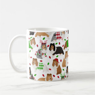 Taza De Café Navidades Sheltie Shetland Sheepdog Coffee Mug
