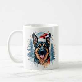 Taza De Café Navidades Shepherd de Alemania Mug