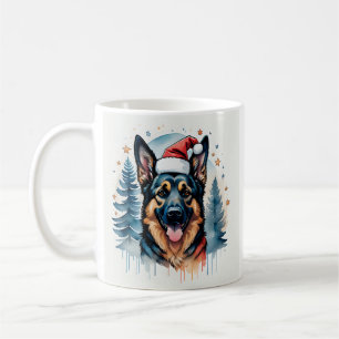 Taza De Café Navidades Shepherd de Alemania Mug