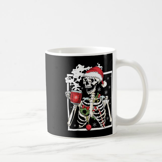 Taza De Café Navidades Skeleton con Cof sonriente (Derecha)