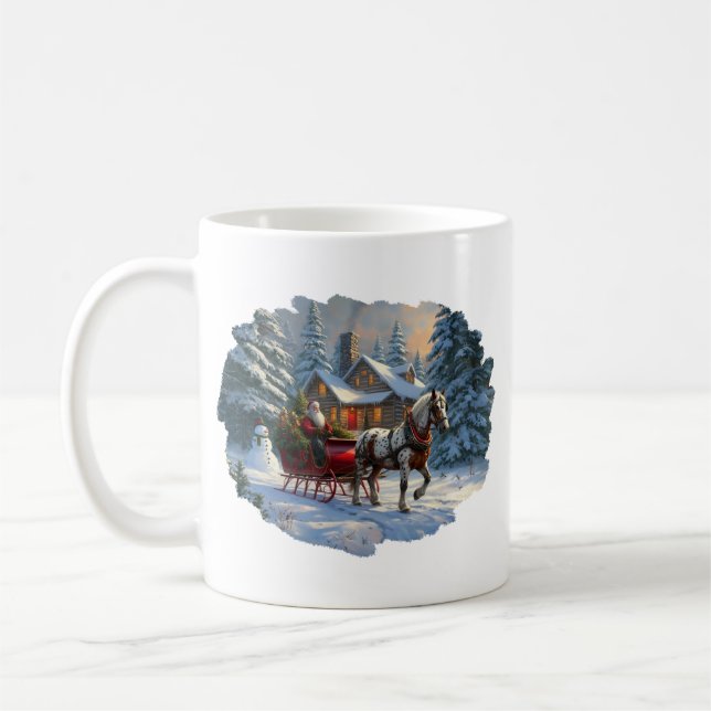 Taza De Café Navidades Sleigh Santa (Izquierda)