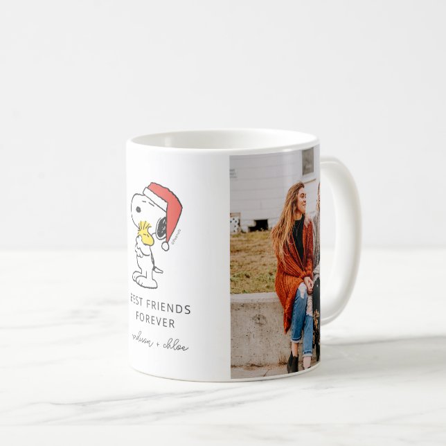 Taza De Café Navidades Snoopy & Woodstock | Mejores amigos (Anverso derecho)