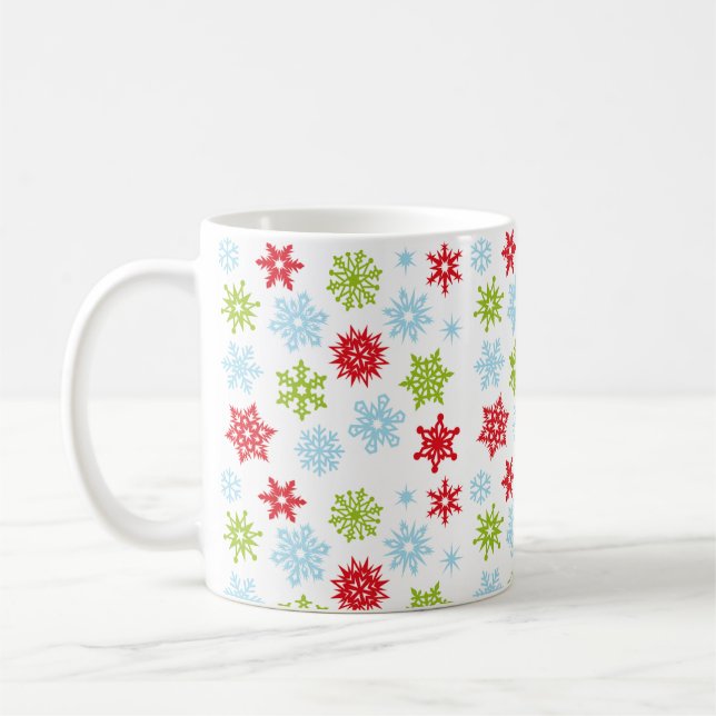 Taza De Café Navidades Snowflakes Mug (Izquierda)