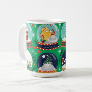 Taza De Café Navidades snowglobe//Gnome//Gingerbread House//