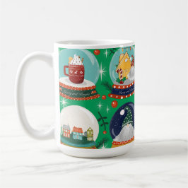 Taza De Café Navidades snowglobe//Gnome//Gingerbread House//