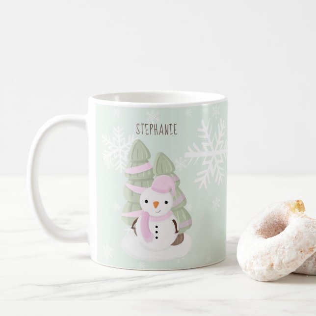 Taza De Café Navidades Snowman (Con donut)