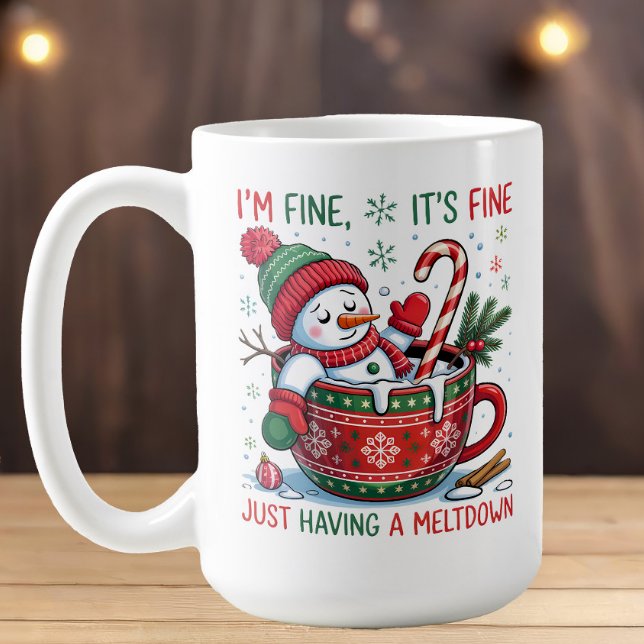 Taza De Café Navidades Snowman: Encuentro que tengo cacao de la (Funny Christmas snowman mug)