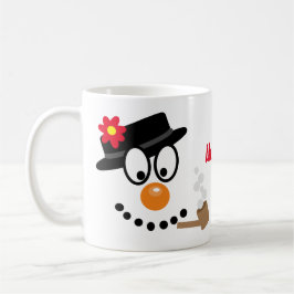 Taza De Café Navidades Snowman Personalizado enfrenta con su no