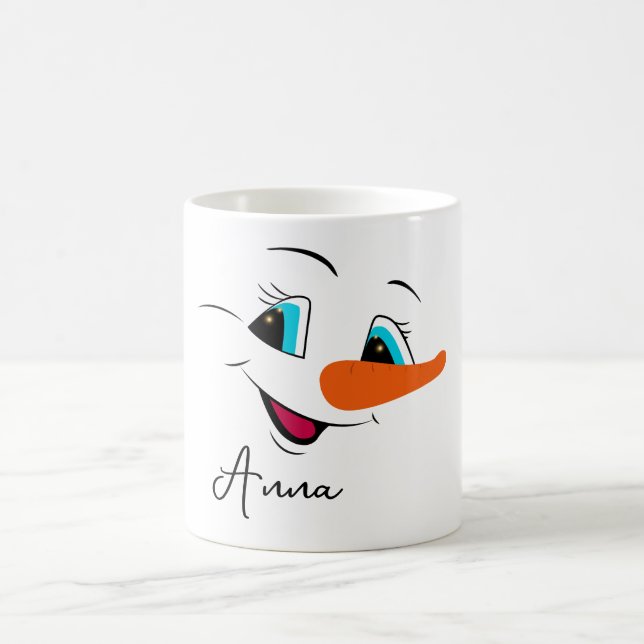 Taza De Café Navidades Snowman se enfrentan a vacaciones con no (Centro)