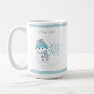 Taza De Café Navidades Snowman Snowflake Café Mug