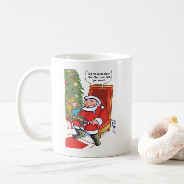 Taza De Café Navidades Socios Comerciales Mugre a la derecha (Con donut)
