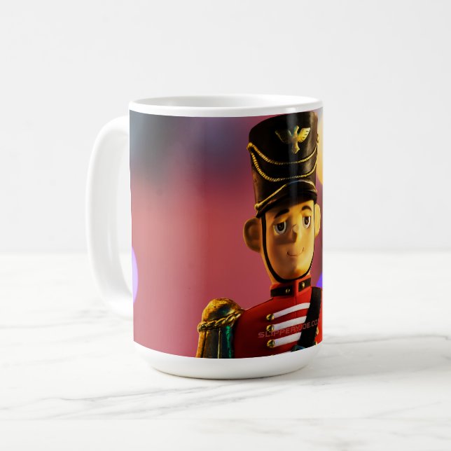 Taza De Café Navidades soldado de juguete figurine SlipperyJoe  (Anverso izquierdo)
