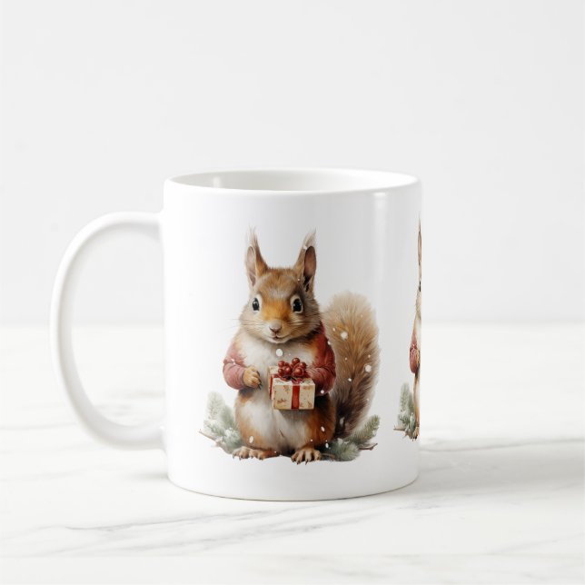 Taza De Café Navidades Squirrel Mug (Izquierda)