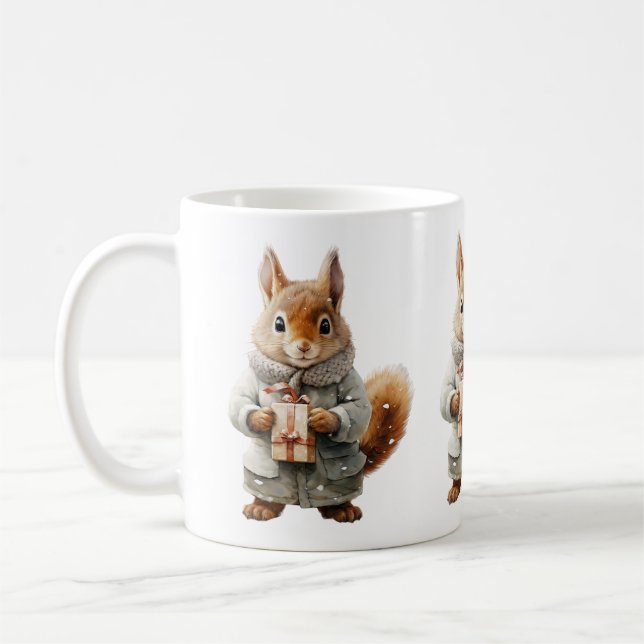 Taza De Café Navidades Squirrel Mug (Izquierda)