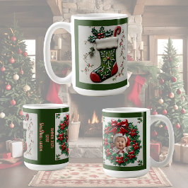 Taza De Café Navidades Stocking Personalizable