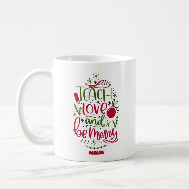 Taza De Café Navidades Teacher Mug (Izquierda)