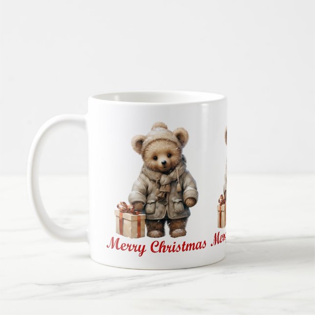Taza De Café Navidades Teddy Bear Mug (Izquierda)