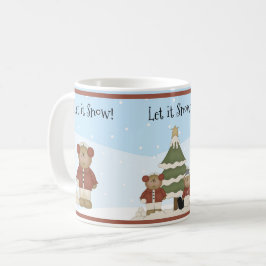 Taza De Café Navidades Teddy Bears, Santa y Snowman