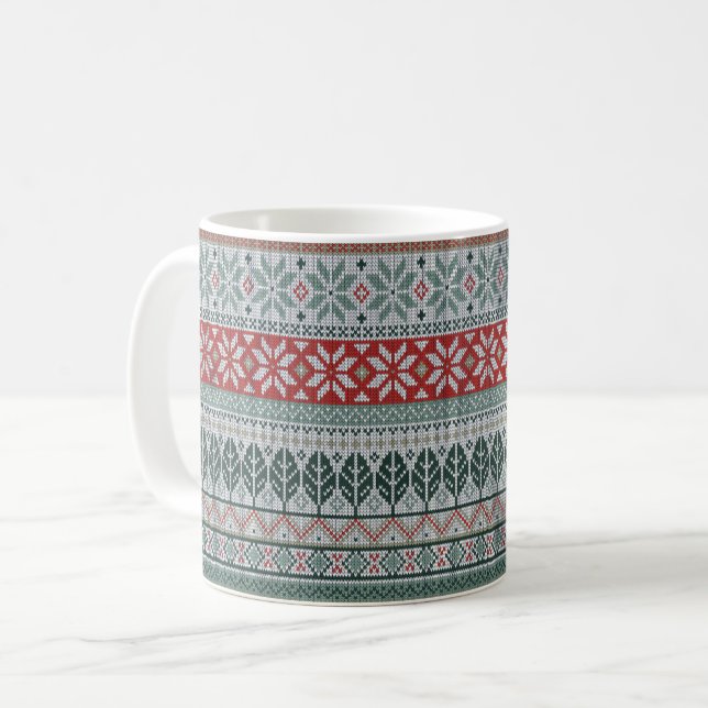 Taza De Café Navidades tejiendo (Anverso izquierdo)
