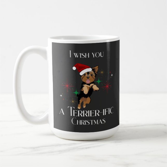 Taza De Café Navidades terribles adoran diversión de perro (Izquierda)
