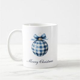 Taza De Café Navidades tradicionales de los adornos azules
