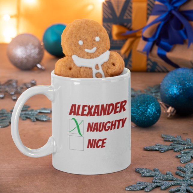 Taza De Café Navidades traviesos o bonitos (Subido por el creador)