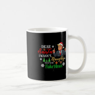 Taza De Café Navidades Trump: Queridas noticias falsas y divert
