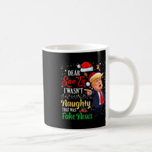 Taza De Café Navidades Trump: Queridas noticias falsas y divert