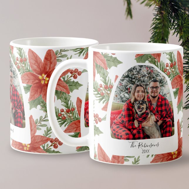 Taza De Café Navidades Typography Family Foto Botánica (Subido por el creador)