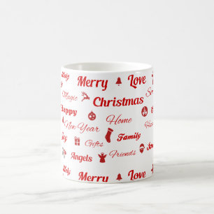 Taza De Café Navidades Typography Mug