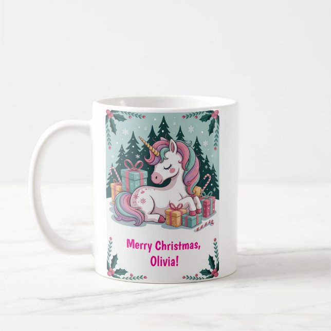 Taza De Café Navidades Unicorn Mug (Izquierda)