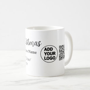 Taza De Café Navidades vacaciones agregar nombre de logotipo em