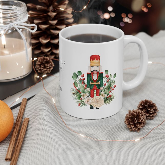 Taza De Café Navidades Vacaciones Guión Nutcracker Personalizad (Nutcracker Script Christmas Holidays Coffee Mug)