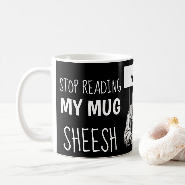 Taza De Café Navidades Valentine Novedad Fashion STOP LEER (Con donut)
