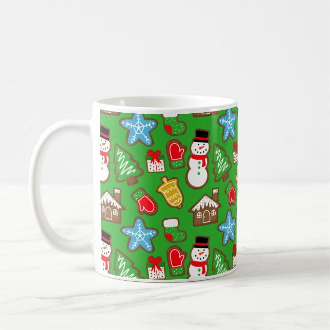 Taza De Café Navidades verdes Cookie Mug (Izquierda)
