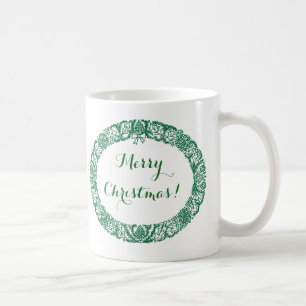 Taza De Café Navidades verdes forestales escriben al Personaliz