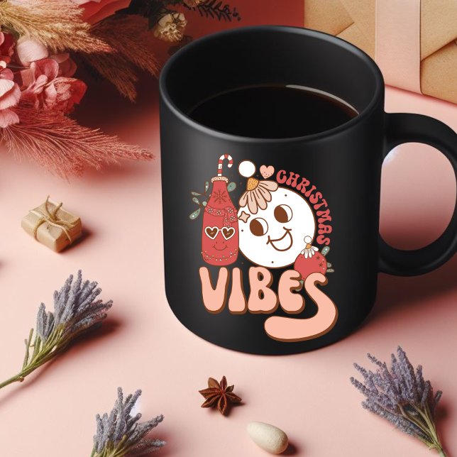 Taza De Café Navidades Vibes Bebiendo Café Mug (Subido por el creador)