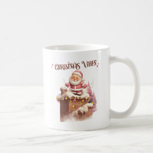 Taza De Café Navidades Vibes Pink Santa