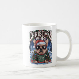 Taza De Café "Navidades vibran diseño de vacaciones en Bulldog 