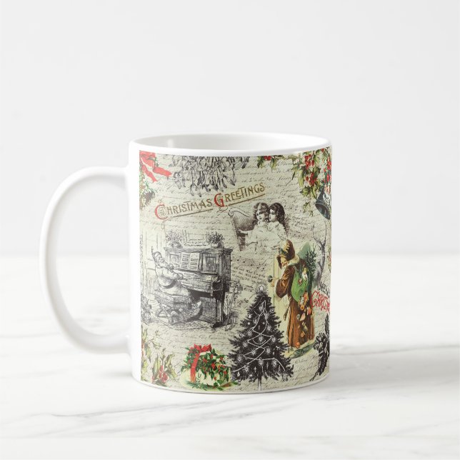 Taza De Café Navidades victorianos festivos (Izquierda)