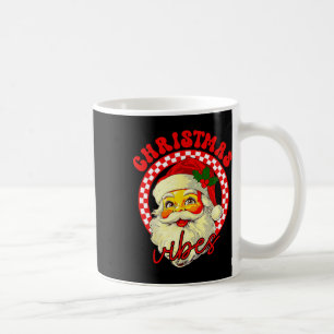 Taza De Café Navidades Vintage Groovy Santa Claus Vibes 1