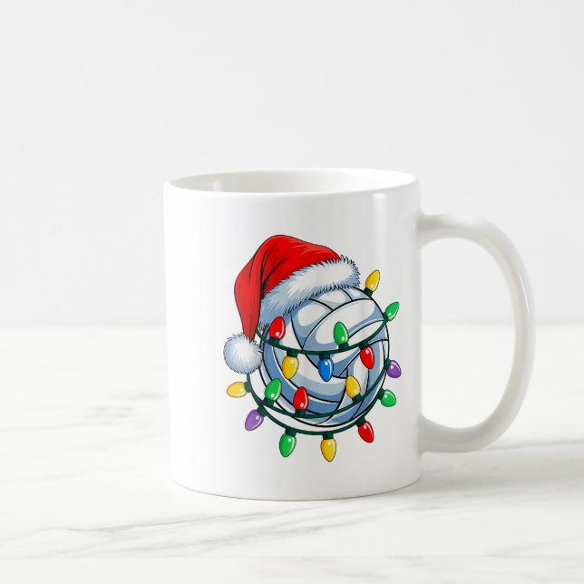Taza De Café Navidades Voleibol Navidad Gorra de Santa Srts Hom (Derecha)